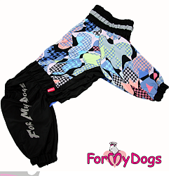 FOR MY DOG Дождевик черно/синий для мальчиков 641/2SS-2022М