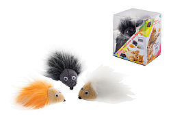Игрушка д/кошек ZooM "Дикобразик меховой" 9см, с пищалкой, (тубусе по 10 шт) 24131