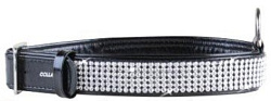Ошейник "Collar brilliance" с украшением "полотно стразы" шир 25мм, дл 38-49 черный 3164