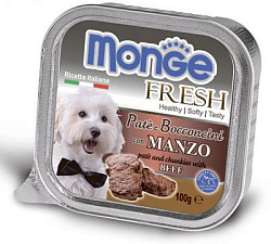 Monge Dog Fresh консервы для собак с говядиной 100 г (ламистер) 70013079