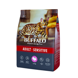 Mr. Buffalo ADULT SENSITIVE Сухой корм для кошек индейка 1,8 кг