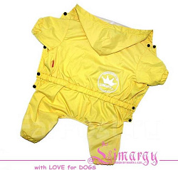 LIMARGY дождевик с капюшоном желтый размер спины 23 см мальчик