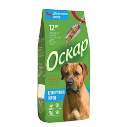 Оскар сухой корм для взрослых собак  крупных пород 12 кг