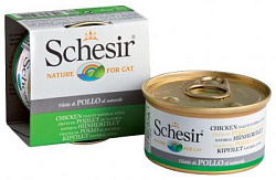 Schesir консервы для кошек цыпленок в собственном соку 85 г 60442