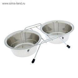 Набор из 2 мисок на подставке 2*450мл 1206620 Sima