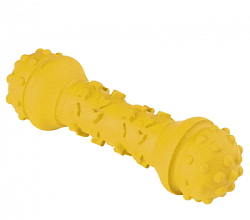 Mr.Kranch Игрушка для собак Гантель дентальная 18 см желтая с ароматом сливок (33002)