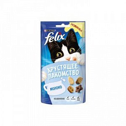 FELIX Хрустящее лакомство для кошек Молоко 60 г 12399504