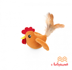 Игрушка для кошек с вибрацией, Курочка, 9 см, Чистый котик