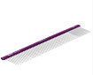 Расчёска алюм. 25 см с овальной фиолетовой ручкой, зуб 3,4 см, 20/80  63255