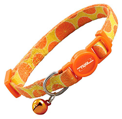 Ошейник для кошек "Апельсин" 10*210-330 мм нейлон 21261008 Triol