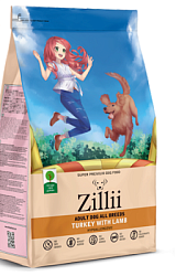 ZILLII Adult Dog Сухой корм для взрослых собак 3 кг Индейка с Ягнёнком