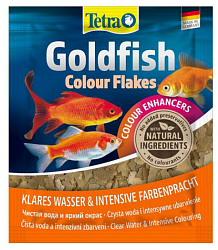 Тетра TetraGoldfish Colour корм в хлопьях для улучшения окраса золотых рыб 12 г (35001)