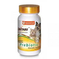 Unitabs Prebiotic Пребиотический комплекс для собак и кошек для нормализации пищеварения, 100 таб.