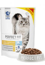 PERFECT FIT SENSITIVE сухой корм для кошек с чувствительным пищеварением лосось 650 г 0792