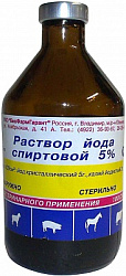 Раствор йода спиртовой 5% 100 мл (БФГ)