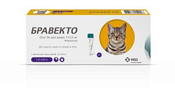 Бравекто ПЛЮС 112,5 мг для кошек от 1,2 до 2,8 кг