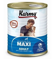 Karmy (Карми) консервы для взрослых собак крупных пород с ягнёнком и гречкой 850 г