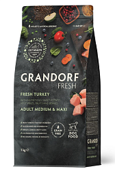 GRANDORF (Грандорф) Fresh корм для стерилизованных кошек Свежее мясо индейки с бататом 400 г