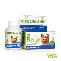 Фитомины для собак для шерсти Фитоэлита 100 табл.  544582
