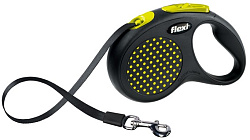 Рулетка Flexi "Design" S трос 5 м 12 кг желтый 12177 Trixie