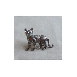 Магнит в форме  сидящей кошки (металл) 8445 LittleGifts