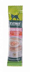 Крем-суп для кошек с кусочками индейки 10 г TITBIT 