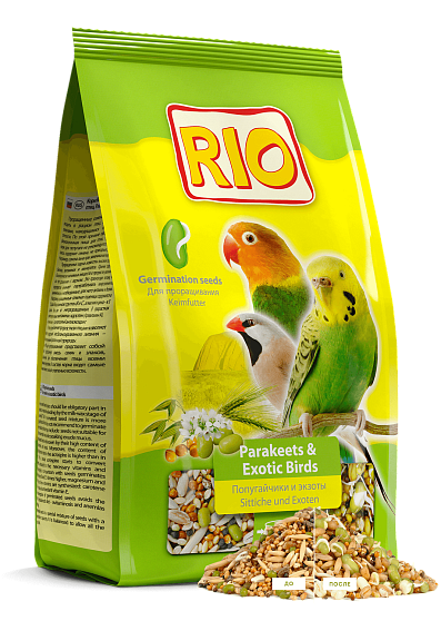 RIO корм для попугайчиков и экзотов для проращивания 500 г