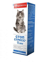 СТОП-СТРЕСС Плюс капли для кошек 30 мл  (Апиценна)