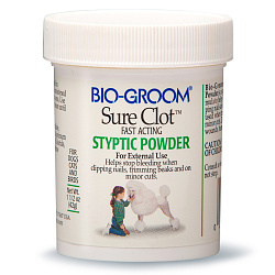 Кровоостанавливающая пудра 42 г мл Bio-Groom Sure Clot 