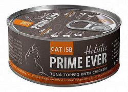 Prime Ever 5B Holistic влажный корм для взрослых кошек Тунец/цыпленок в желе 80 г ЦБ-00027497/030112