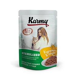 KARMY (Карми) влажный корм для стерилизованных кошек курица в соусе 80 г