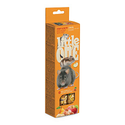 LITTLE ONE Палочки для мелких грызунов с фруктами и орехами 2*60 г 3224
