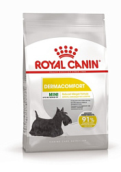 Royal Canin (Роял Канин) Мини Дермакомфорт сухой корм для собак мелких пород при раздражениях и зуде кожи, связанных с повышенной чувствительностью 3 кг