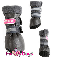 FOR MY DOG Сапоги зимние т.серый ц/кр (3) TDSH0022-2022 