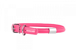 Ошейник "Collar Glamour" круглый с адресником (ширина 6 мм, длина 17-20 см) розовый 34737