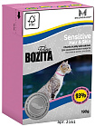 "BOZITA" тетра пак консервы для кошек 190 г. (для здоровой кожи, мяснче кусочки желе) 2161/2061
