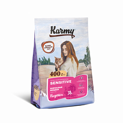 KARMY Sensitive сухой корм для взрослых кошек индейка 400 г 7019