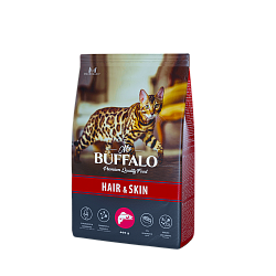 Mr. Buffalo HAIR&SKIN сухой корм для кошек лосось 0.4 кг