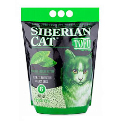 Наполнитель Сибирская кошка Тофу зеленый чай 6 л биоразлаг комкующийся 00025022