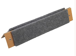 Когтеточка настенная угловая ковролин Моськи-Авоськи 50*18*1,5см серая  