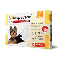 Inspector (Инспектор) капли Квадро К для собак 1-4кг 1 пипетка, Неотерика