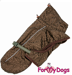 FOR MY DOG Попона -дождевик хаки унисекс размер спины 36 см, грудь 48 см