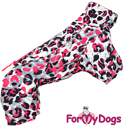 FOR MY DOGS Комбинезон утепленный розовый Лео для девочек размер спины 36 см, грудь 48 см