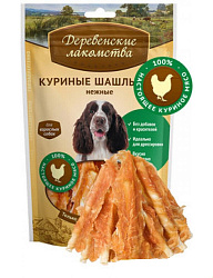 Деревенские лакомства Куриные шашлычки нежные для собак 100 г 79711168