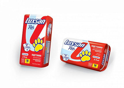 Подгузники Luxsan впитывающие для мелких и средних животных 2-4 кг (18)