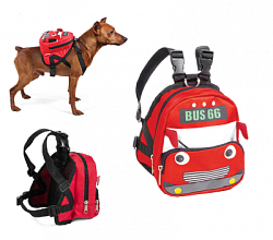 Шлейка-рюкзак для собаки, размер М, 17*15*17 см, обх.гр 450-550мм 11361036