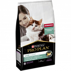 PROPLAN Cat LiveClear Kitten сухой корм для котят с индейкой 1,4 кг 