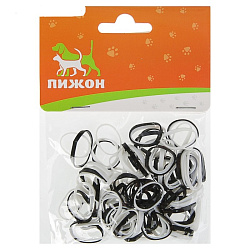 Резинки для животных повышенной прочности (100) черные и белые 3608858 Sima