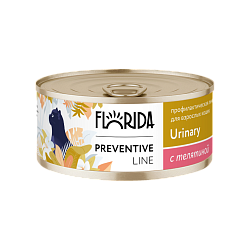 Florida (Флорида) Консервы Уринари для кошек Профилактика мочекаменной болезни с телятиной 100 г
