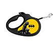 Поводок-рулетка WAUDOG R-leash "Бэтмен Желтый", S, до 15 кг, 5 м, светоотраж.черный 8124-1002-01